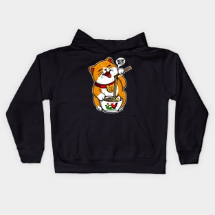 Cats Eating Noodles Kids Hoodie